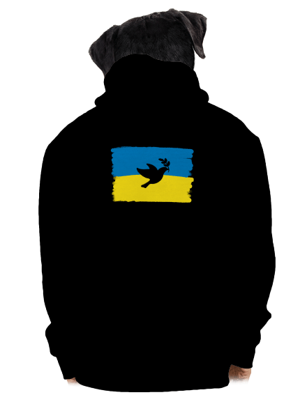 Ukrajina - Holubica pánska mikina na zips Black