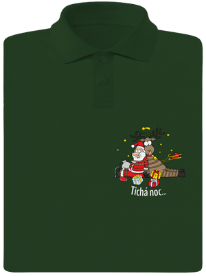 Tichá noc pánska polokošeľa Bottle Green Mal