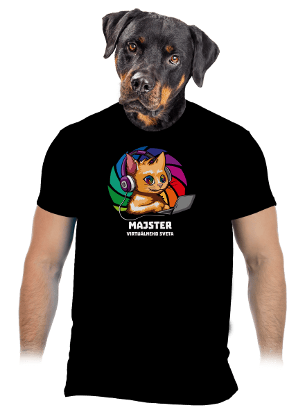 Majster virtuálneho sveta pánske tričko Black