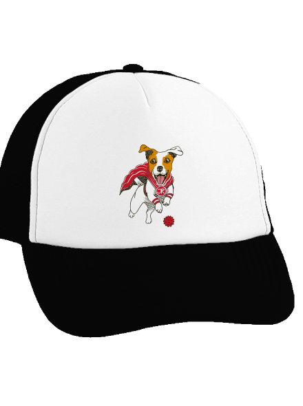 Jack Russell šiltovka truckerka Black cap