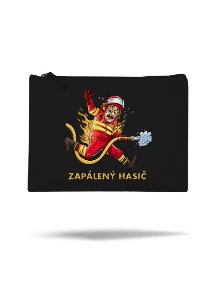 Zapálený hasič a hasička taštička Black