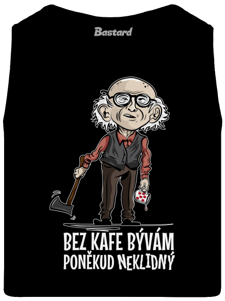 Neklidný bez kafe pánske tielko Black