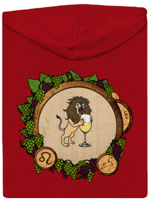 Vínny horoskop: Lev pánska mikina na zips Red