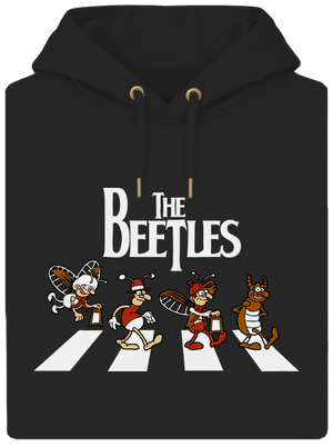 Beatles unisex mikina premium Dark Black