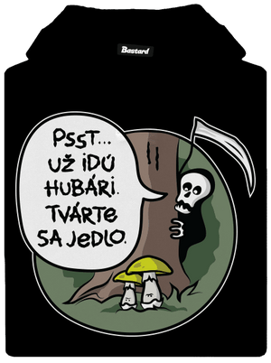 Muchotrávky zelené pánska mikina klokanka Black