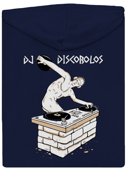 DJ Discobolos pánska mikina na zips Navy