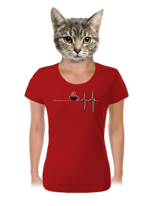 Coffee help dámske tričko Red Mal