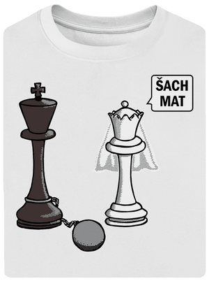 Šach mat unisex tričko oversized White