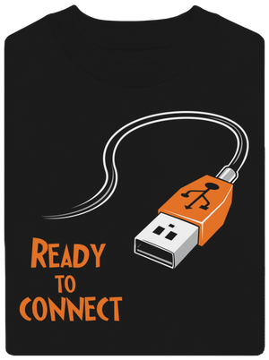 USB pripojenie unisex mikina bez kapucne Black