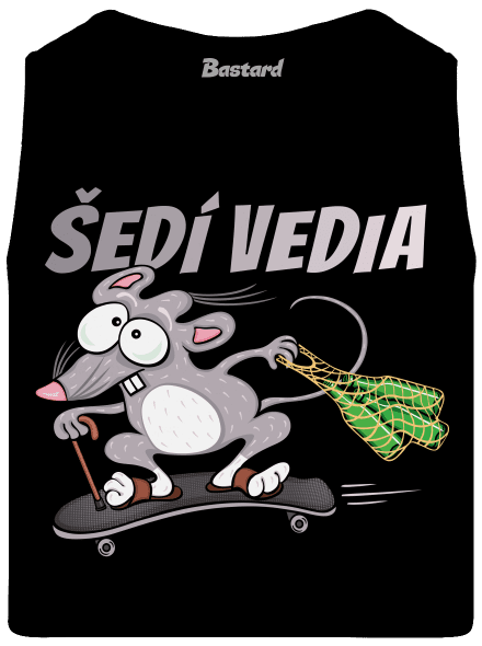 Šedí vedia - myšiak pánske tielko Black