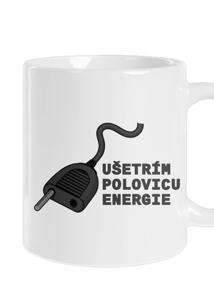 Ušetrím polovicu klasický hrnček White
