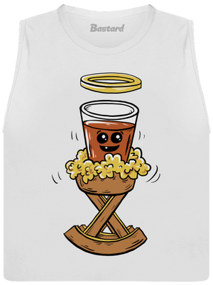 Panáčik v jasličkách dámske tielko voľné White