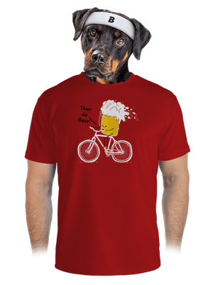 Tour de beer pánske športové tričko Red Mal