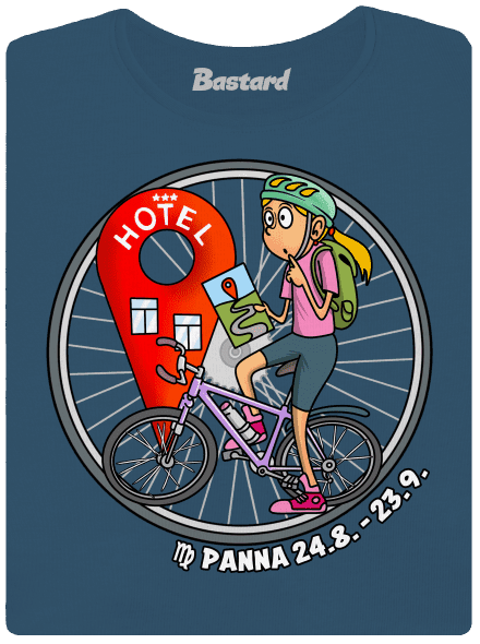 Cyklistický horoskop: Panna dámske tričko prémium Petrol Blue