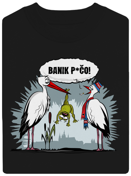 Banik p*čo! unisex mikina bez kapucne Black