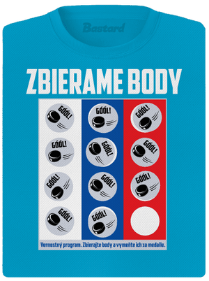 Zbierame body - hokej dámske športové tričko Blue Atol