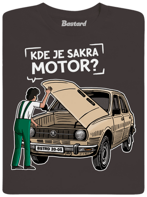 Kde je motor? pánske dlhý rukáv Bear Brown