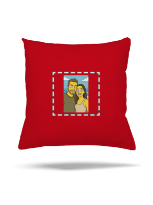 Simpsonovi z vlastnej fotky vankúš Red