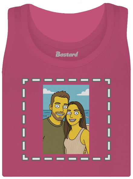 Simpsonovi z vlastnej fotky dámske tielko klasické Magenta
