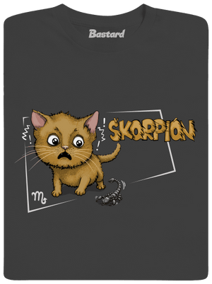 Mačací horoskop: Škorpion pánske dlhý rukáv Dark Grey