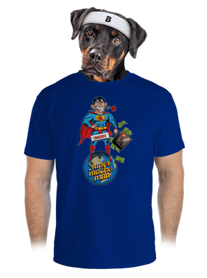 Supermachoman pánske športové tričko Royal Blue Mal