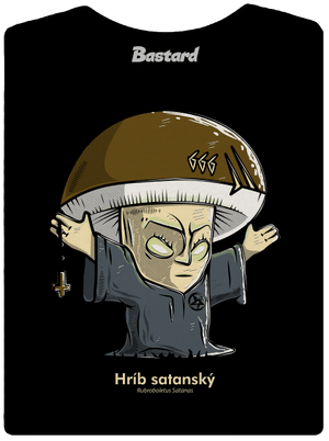 Hríb satanský dámske tričko s lemom Black