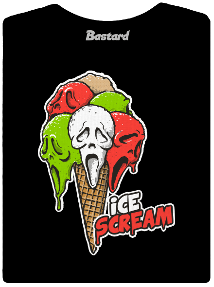 Ice Scream dámske tričko s lemom Black