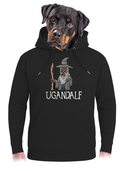 Ugandalf unisex mikina premium Dark Black