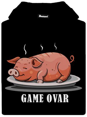 Game ovar pánska mikina klokanka Black