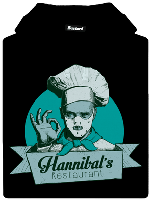 U Hannibala pánska mikina klokanka Black