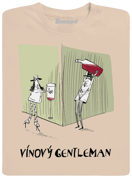 Vínový gentleman  pánske tričko Sand