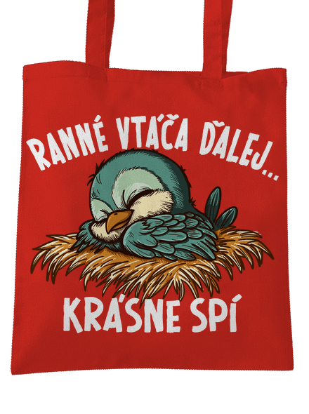 Ranné vtáča spí taška Bright Red