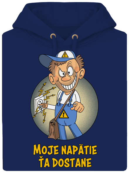 Moje napätie unisex mikina premium Navy