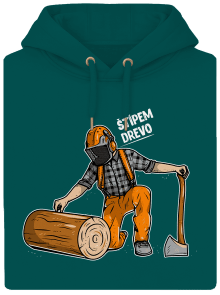 Drevorubač unisex mikina premium Emerald Green
