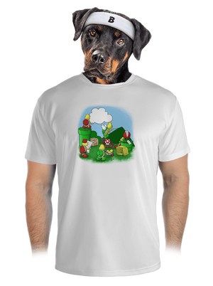 Ako sa stavia nový level? pánske športové tričko White