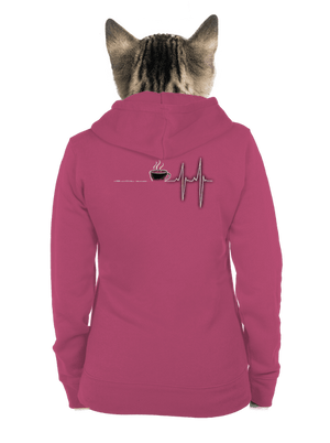 Coffee help dámska mikina na zips Magenta