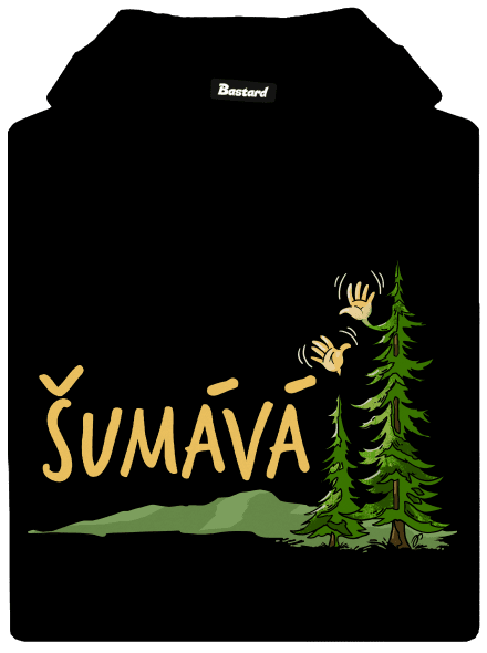 Šumává dámska mikina klokanka Black