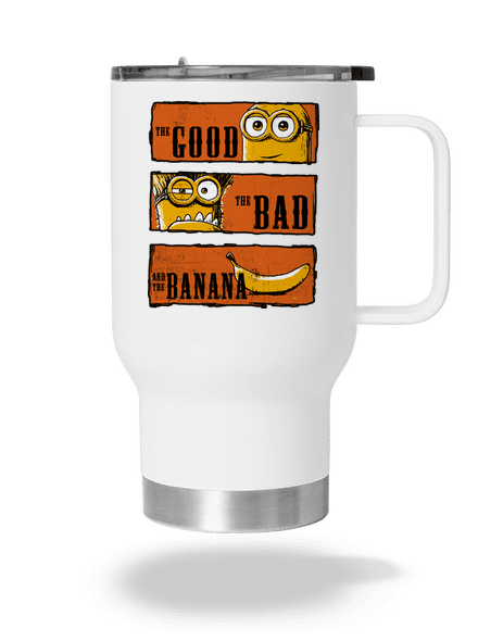 Hodný zlý a banán termohrnček White