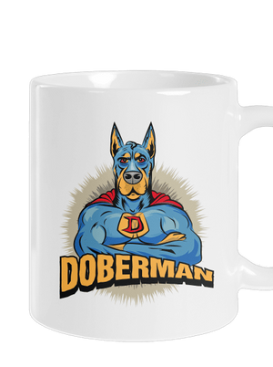 Doberman klasický hrnček White