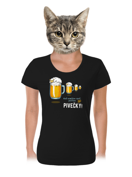 Pivečka dámske tričko Black