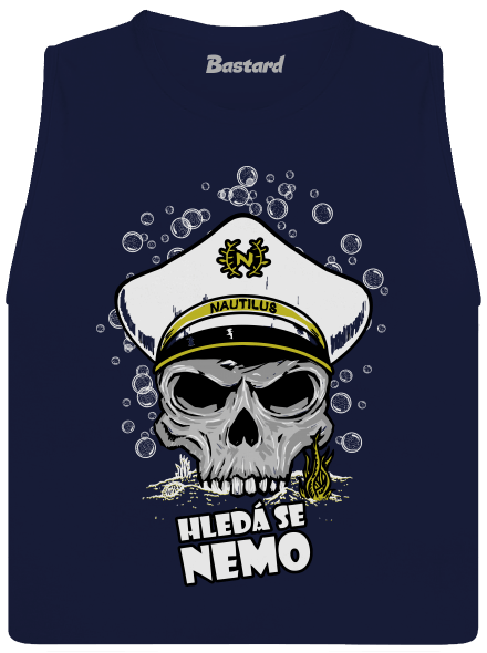 Kapitán Nemo dámske tielko voľné Navy