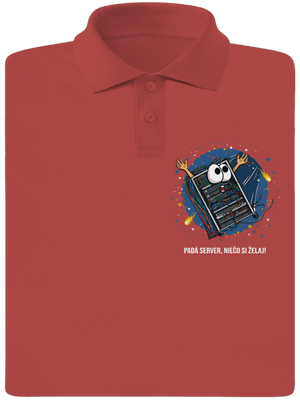 Padá server pánska polokošeľa Burgundy