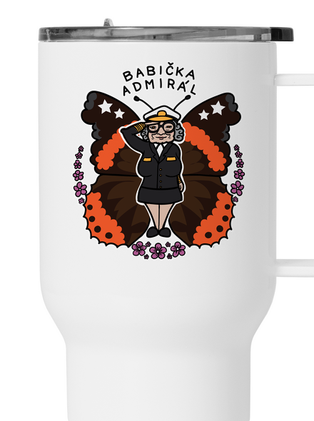 Babička admirál termohrnček White