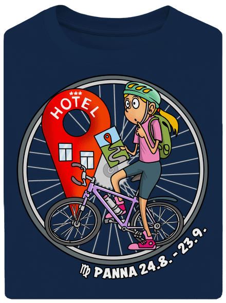 Cyklistický horoskop: Panna unisex tričko oversized Midnight Blue
