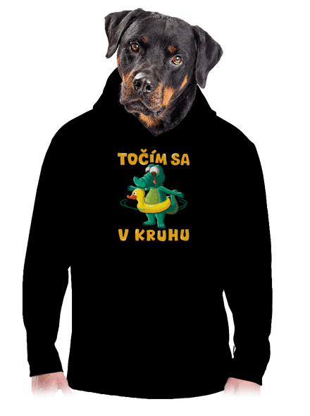 Točím sa v kruhu pánska mikina klokanka Black