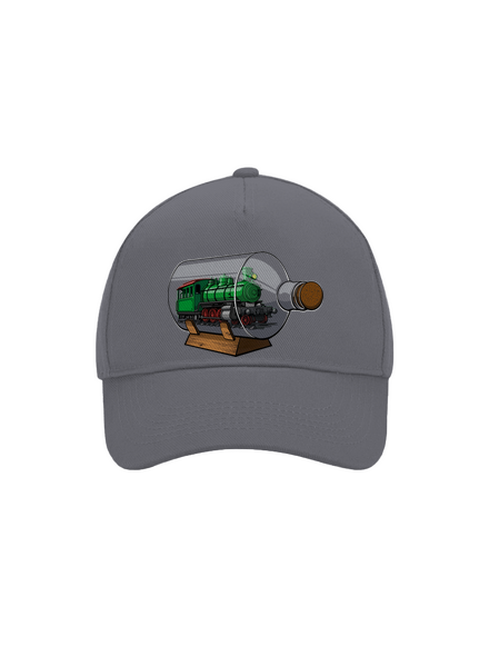 Lokomotíva vo fľaši šiltovka baseballka Graphite grey