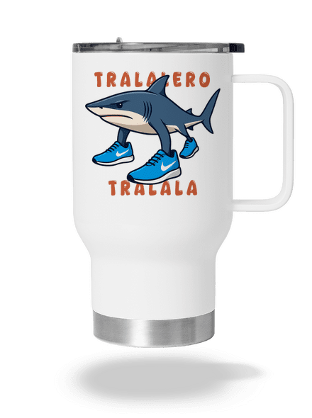 Tralalero Tralala – Italian Brainrot termohrnček White