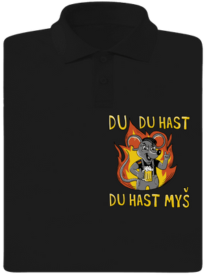 Du hast myš pánska polokošeľa Black