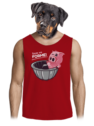 Vo forme pánske tielko Red