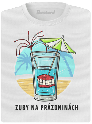 Zuby na prázdninách dámske športové tričko White